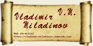 Vladimir Miladinov vizit kartica